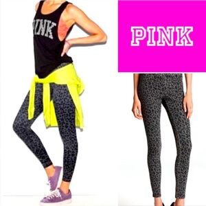 PINK Victoria's Secret Animal Print Athletic Leggings in Black